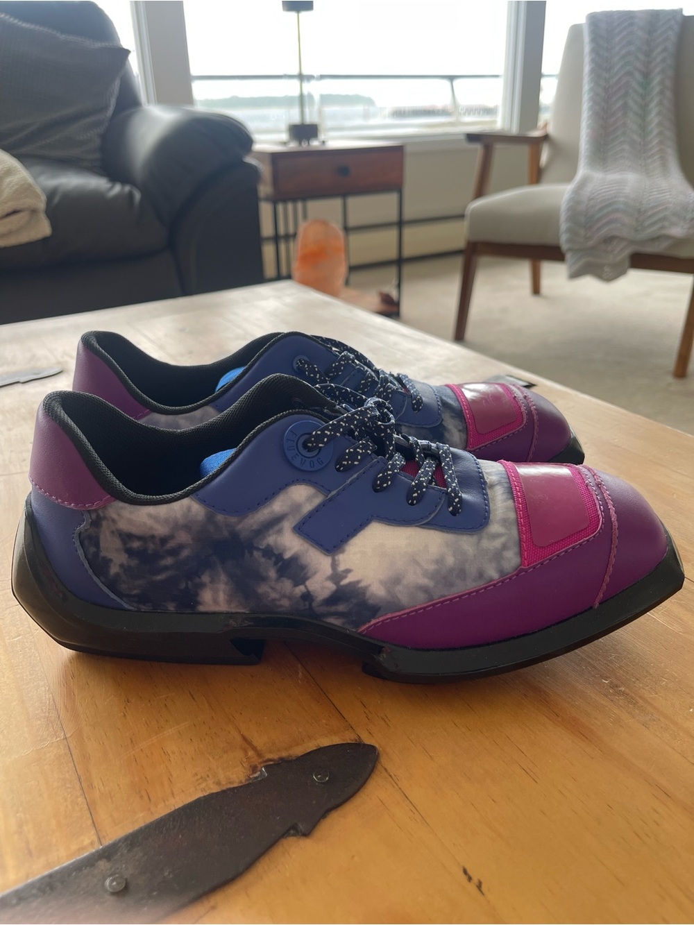 John Fluevog Future Angel Ethan Purple Blue Women’s 8 Men’s 6 Shoes